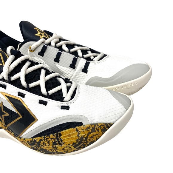Converse BB Shift Gold White Basketball Sneaker Suede Mesh Women Mid Top A02517C - Picture 3 of 9